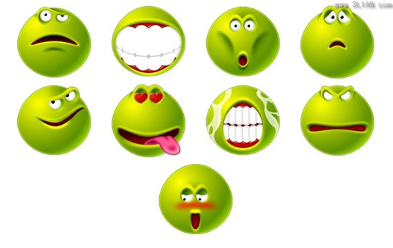 ico ikon wajah kacang hijau