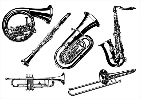 instrumentos musicales trompeta tuba