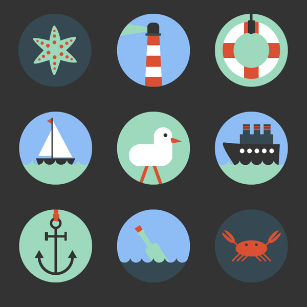 Symbole der Navigations-element