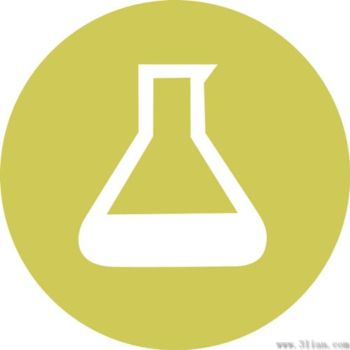 neutralem Hintergrund chemische Flasche Symbole