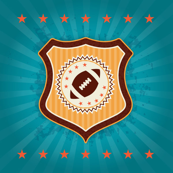 Fondo de la insignia de escudo de NFL
