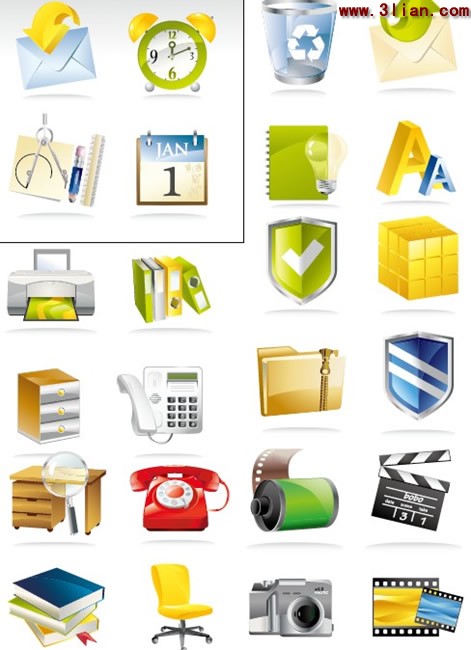 Bürowaren Kategorie-icons