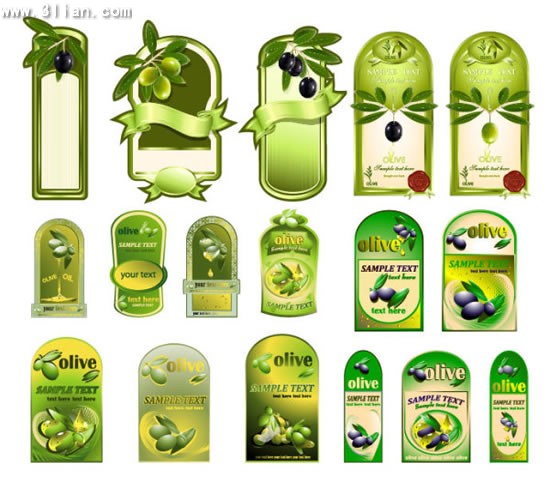Olivenöl-Etiketten