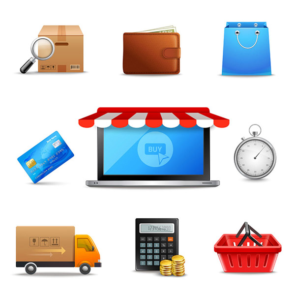 design icona dello shopping online