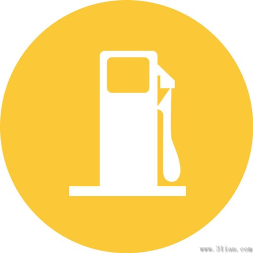 ícones de posto de gasolina do fundo laranja