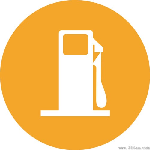 Orange Hintergrund Tankstelle Symbole
