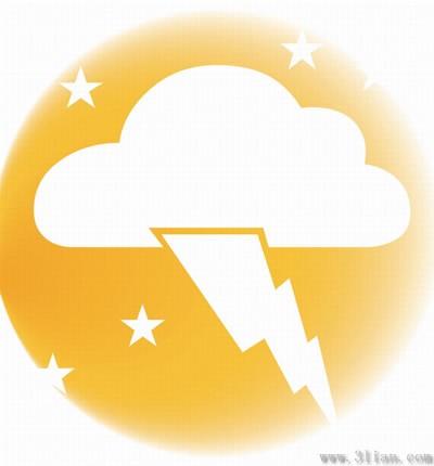 Orange Background Lightning Bolt Icon