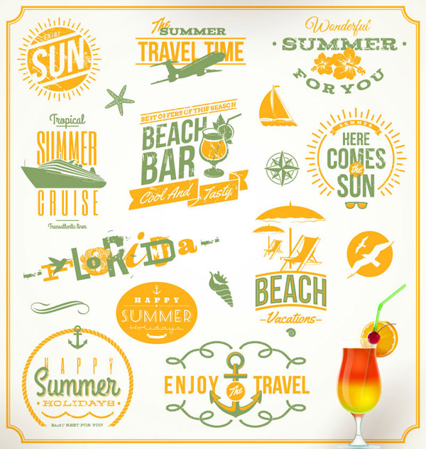 Tag vacanze spiaggia arancio