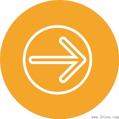 Orange Circle Arrow Icon