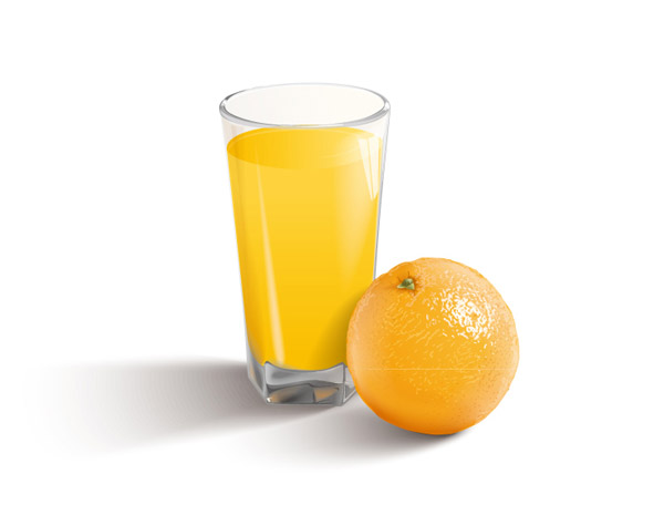 oranges et le jus d'orange design