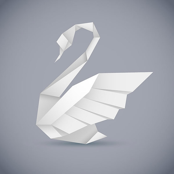 cisne de origami