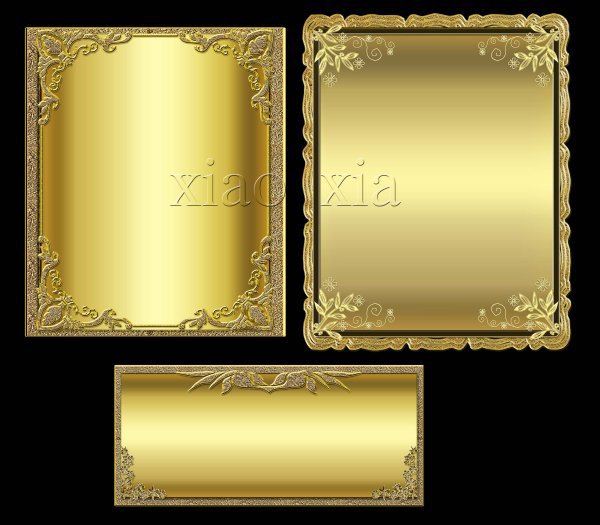 Ornate Golden Frame Psd Layered Material