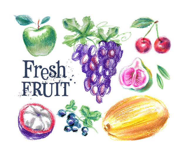 pintura de frutas frescas