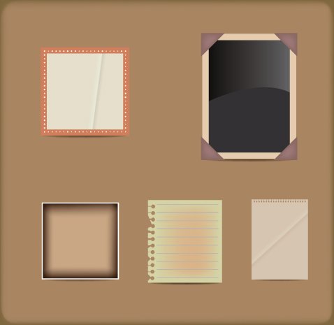 elementos de papel scrapbook