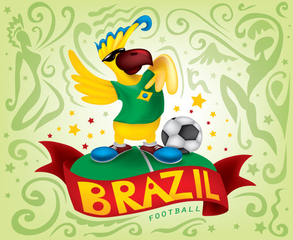 imagem de banda desenhada de Copa de mundo de papagaio