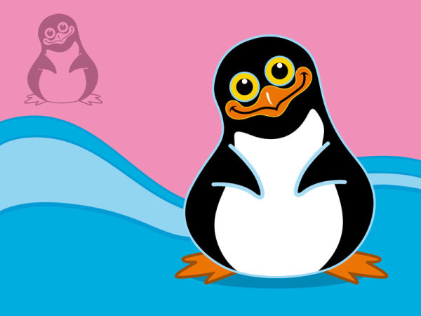 ilustracja kreskówka pingwiny