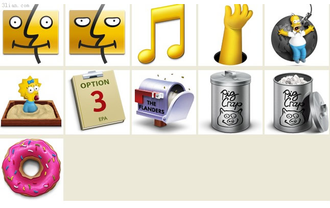 ícones do desktop de computador pessoal