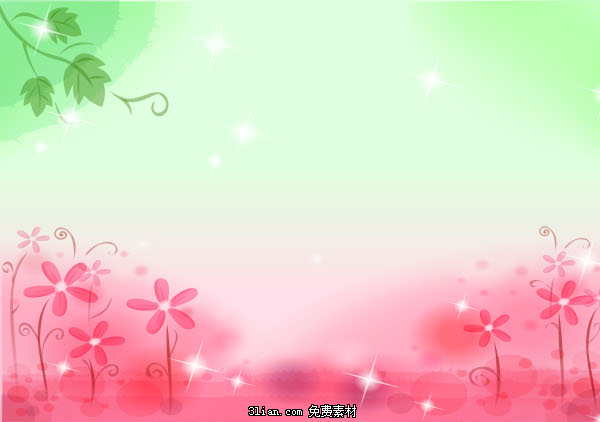 Pink And Green Vine Romance Sliding Door Designs Psd Layered Material