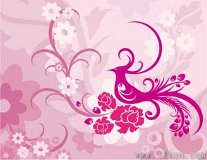 Pink Background A Phoenix Pattern