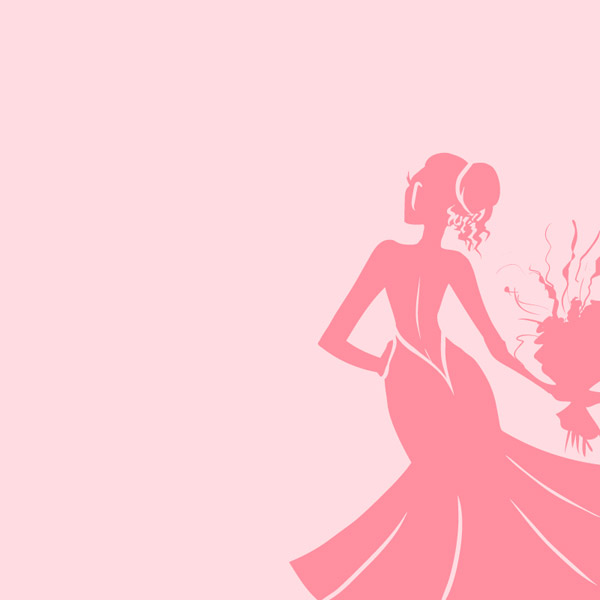 粉紅色的花束新娘背景