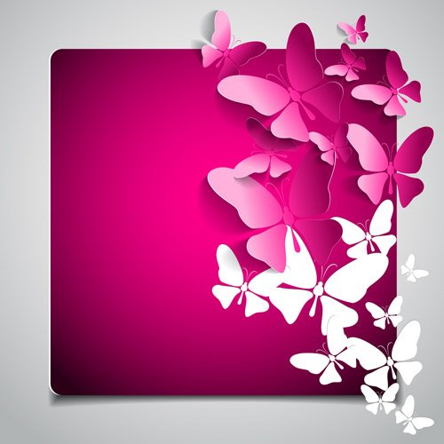 موضوع الفراشة الوردي