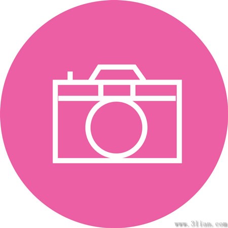 biểu tượng máy ảnh màu hồng