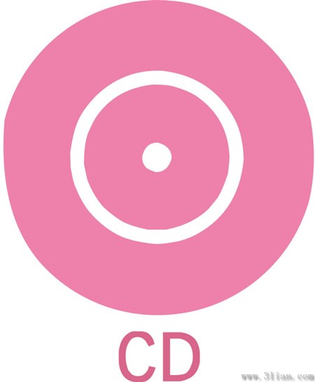 粉紅色的 cd 圖示素材