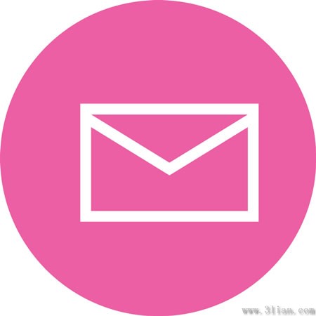 bahan ikon amplop merah muda