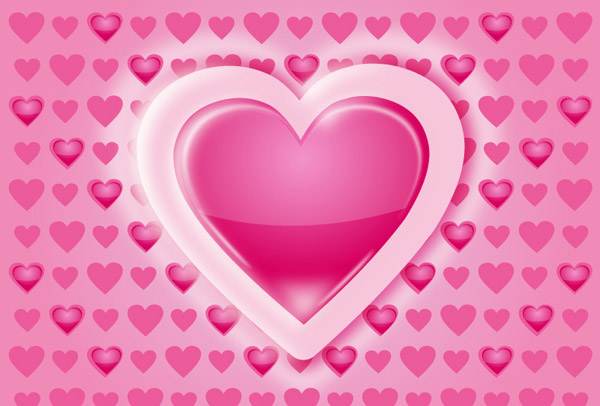 fondo transparente de corazones de color rosa