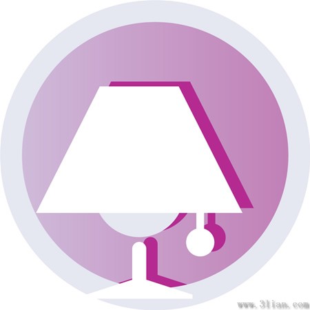 icône de lampe rose