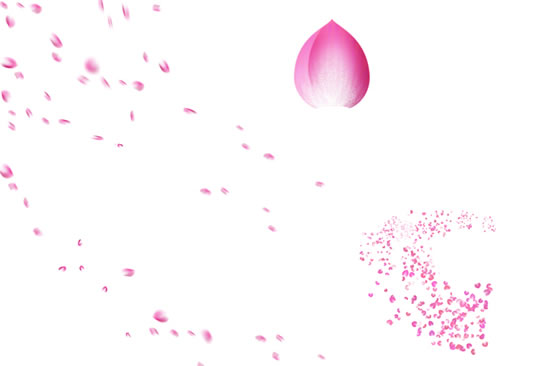 ピンクの桃の花背景 psd 素材