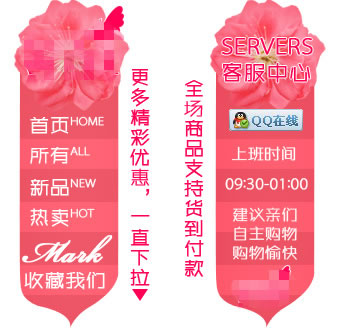 modèle psd de taobao rose service navigation