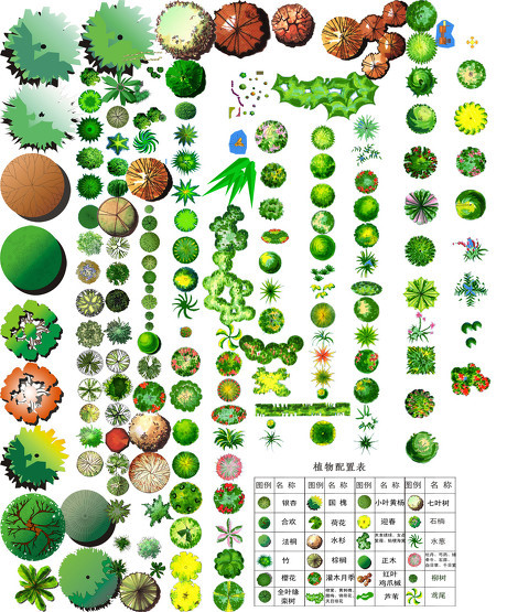 atlas de plantas de planar psd material en capas
