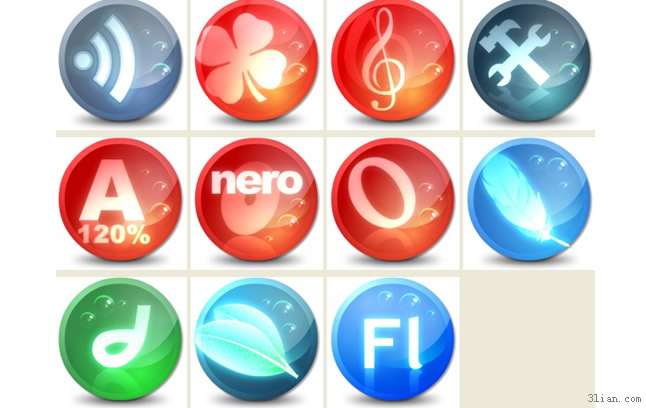 PNG ikon bulat kristal perangkat lunak
