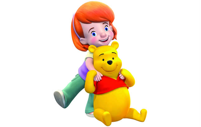 Pooh bear personajes de dibujos animados psd
