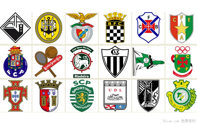 icônes de badge Portugal football club