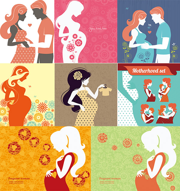 dessins de femmes enceintes personnes silhouette