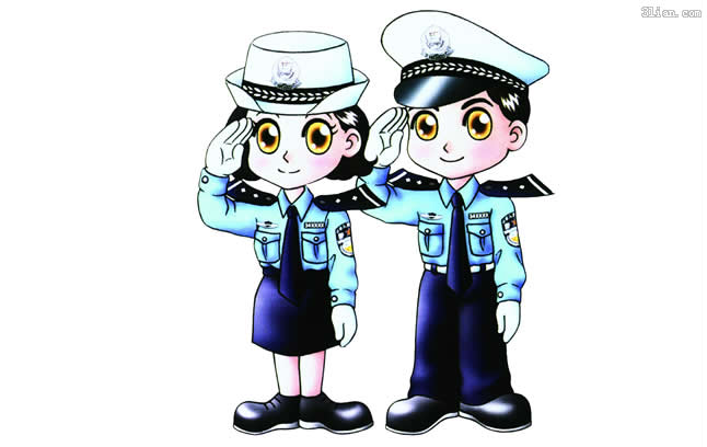 images de police PSD cartoon