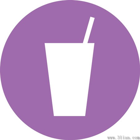 Purple Beverage Drink Icon Material