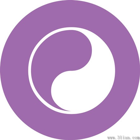 matériel d'icône logo violet chi