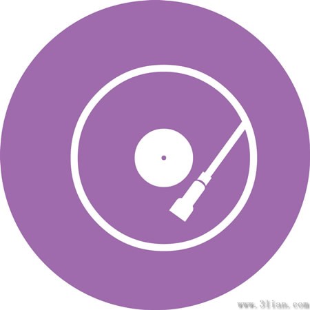 ungu disk ikon bahan