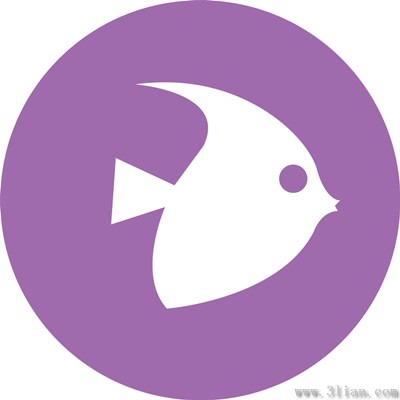 icône poisson violet