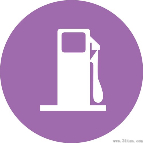 iconos de la púrpura de la gasolinera