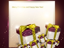 ungu hadiah tas hadiah kotak Natal ilustrasi