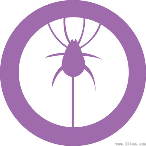 iconos de insectos púrpura