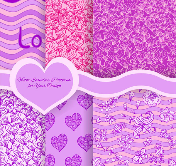Purple Pattern Love