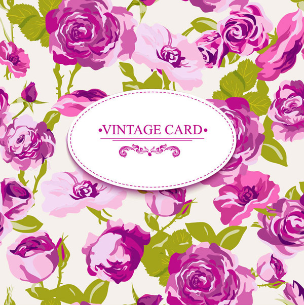 紫色のバラのカード