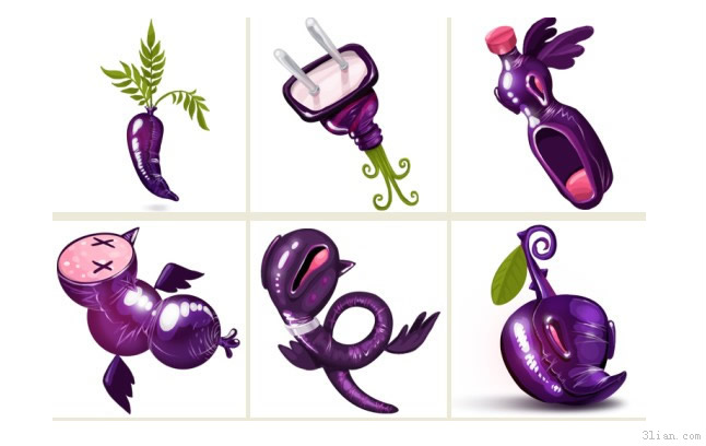iconos de la serie de tonos púrpura