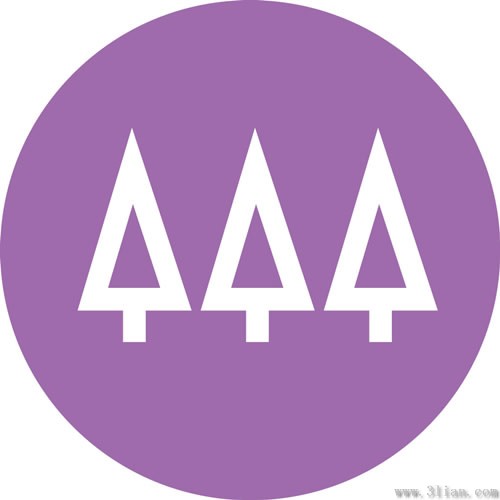 iconos de árbol púrpura