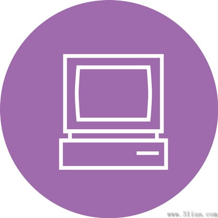 icône de tv violet